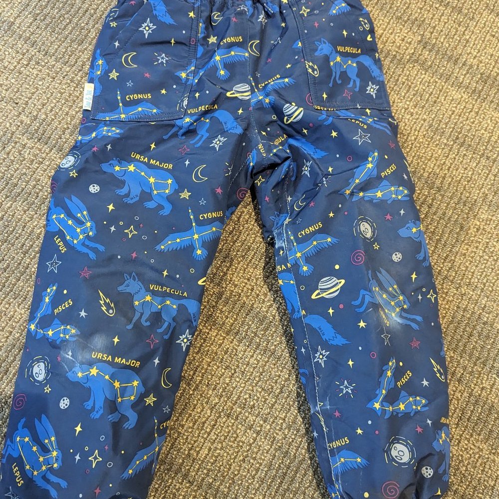 Jan & Jul fleece-lined rain pants size 4T